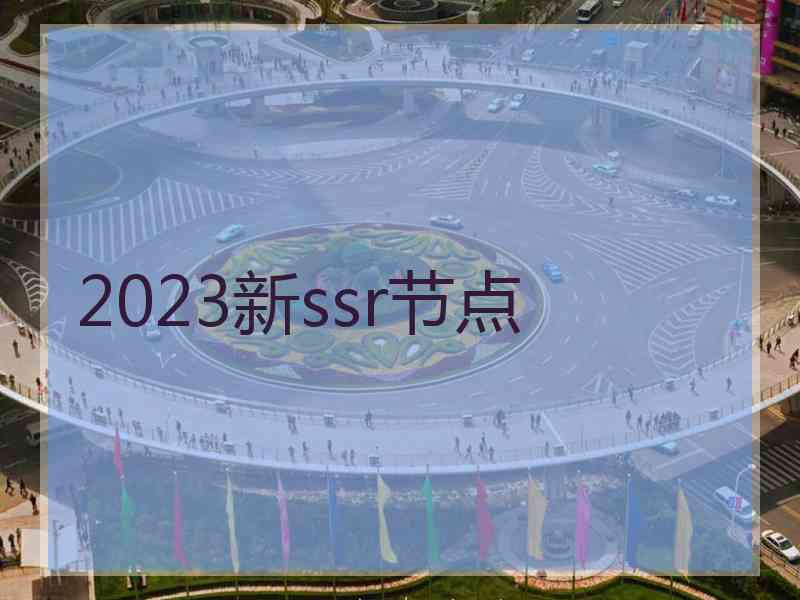 2023新ssr节点