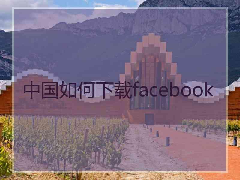 中国如何下载facebook