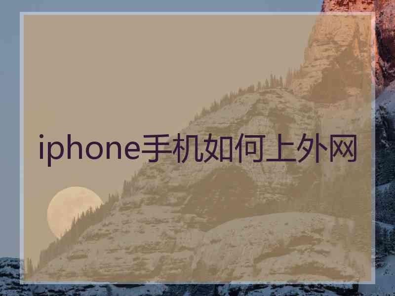 iphone手机如何上外网