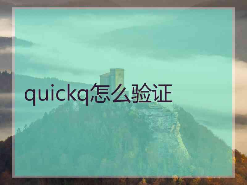 quickq怎么验证