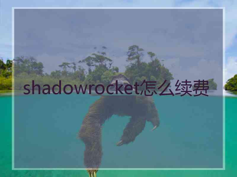 shadowrocket怎么续费